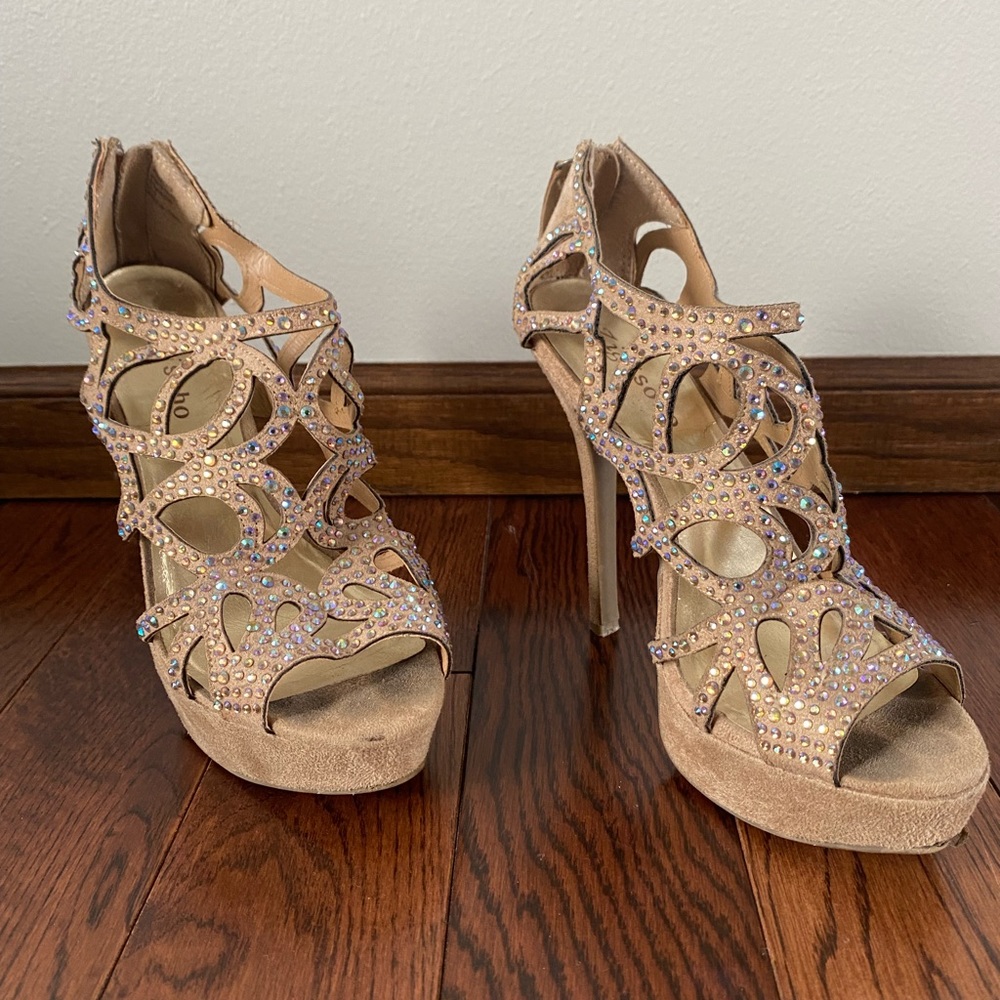 Call it Spring Nude/Bling Heels